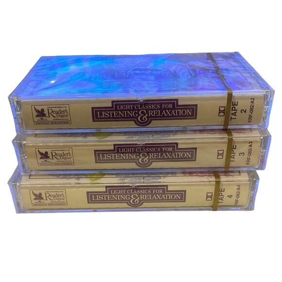 Reader's Digest LIGHT CLASSICS Listening & Relaxation Cassettes 3-Tape Set NEW - Picture 2 of 4